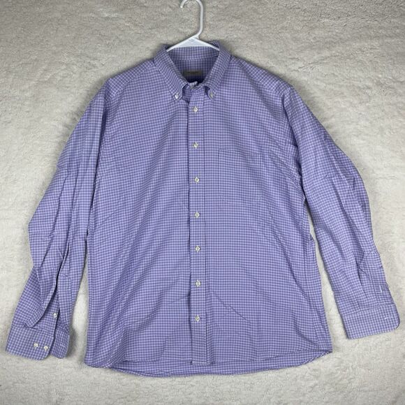 Burberry London Shirt Mens‎ Lilac Long Sleeve Button Down Made In USA Pastel  XL - Picture 1 of 6